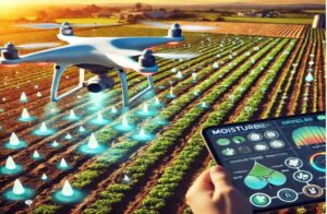 Detecting Moisture Levels in Soil by using drones
